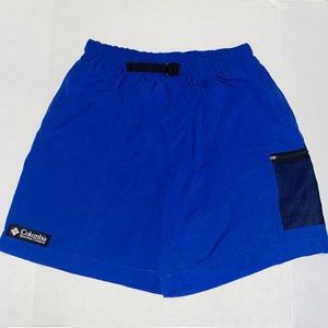 VTG 97’ Columbia Sportswear Nylon 7” Shorts - Blue/Black - Mens Sz M